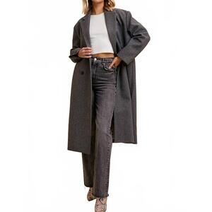 NEW IN-LOOM carrie felted duster coat in charcoal